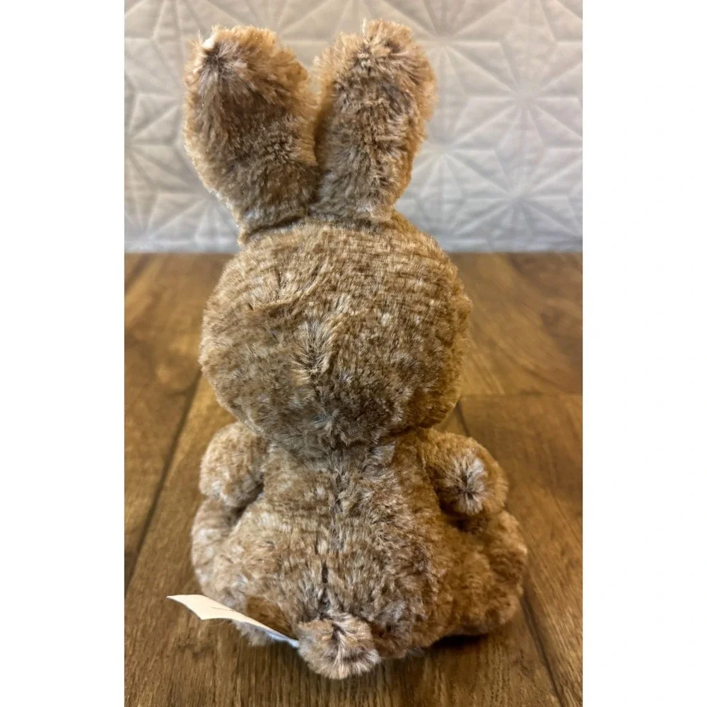 Walmart Plush Bunny‎ Rabbit Brown 11 Inch White Ribbed Sitting Easter Stuffed
